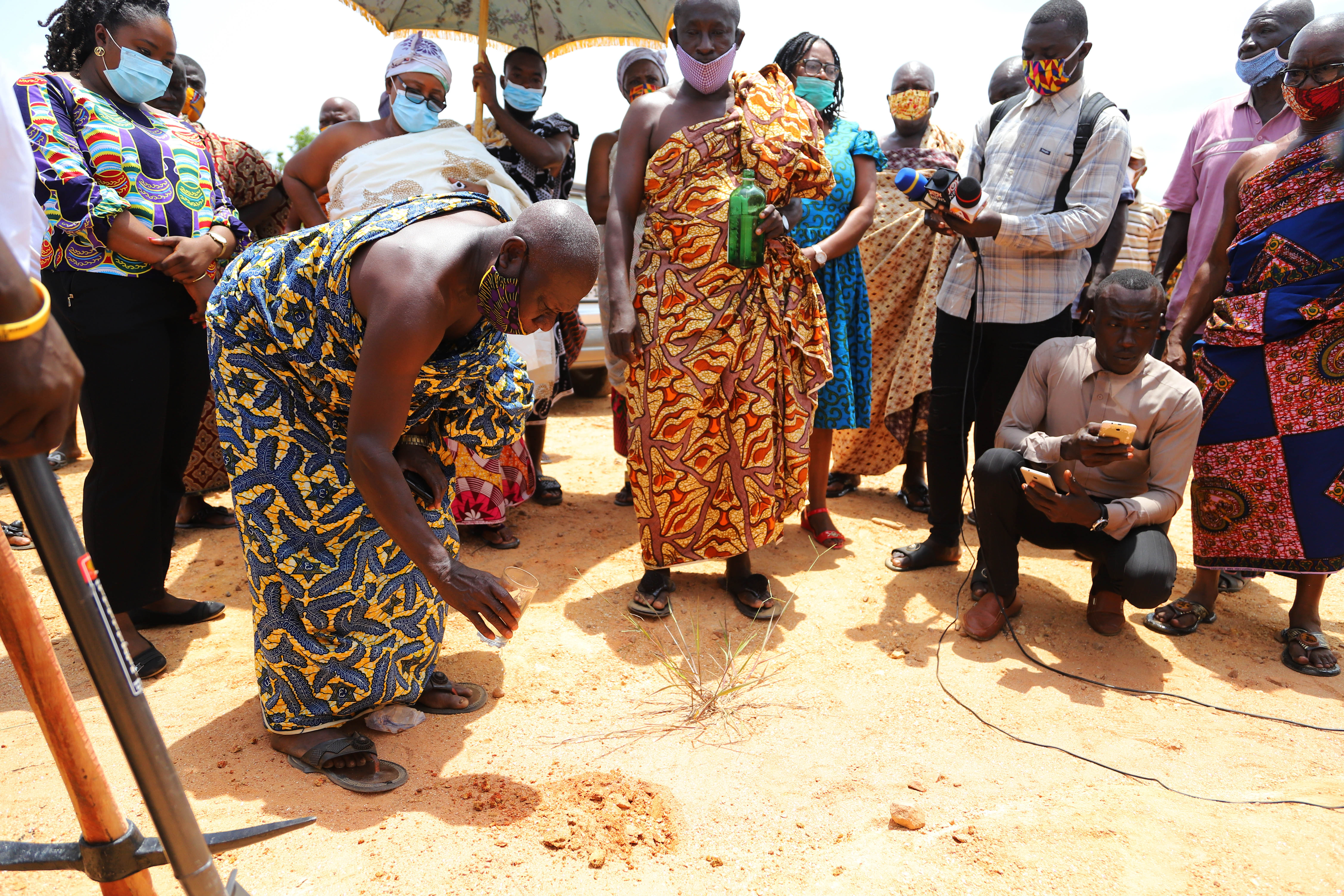 sod cutting of Kwabre East Youth Sports Center