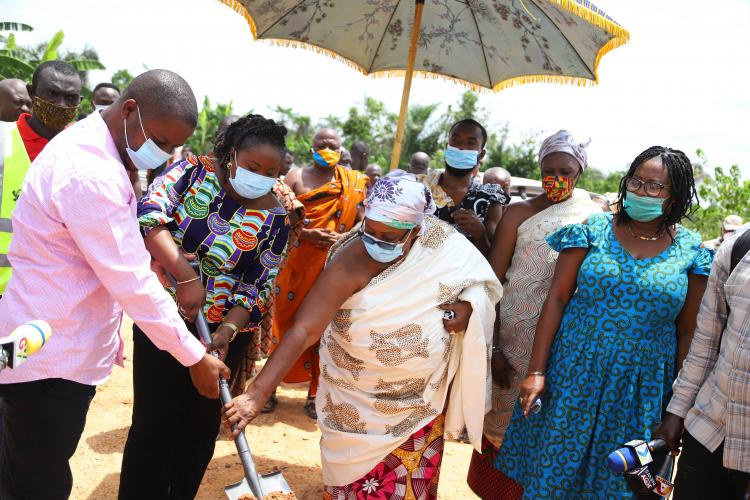 sod cutting of Kwabre East Youth Sports Center